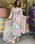 Baby Pink Anarkali Suit Set  party wear outfit made from Maslin fabric with digital prints Georgette Duptta.(3-Pair)G-22.