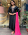 Black Suit Set Party Wear Outfit Made From Maslin Fabric With Digital Prints Muslin Duptta :-BK