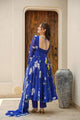 BLUE PREMIUM READYMADE ANARKALI SUIT SET:-6011