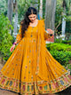 YELLOW COLOUER  READYMADE ANARKALI SUIT:-ND5016