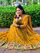 YELLOW COLOUER  READYMADE ANARKALI SUIT:-ND5016