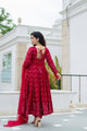 RED COLOUER PREMIUM READYMADE ANARKALI SUIT SET:-6016