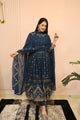 BLUE COLOUR ANARKALI EMBROIDERED GEORGETTE ANARKALI SUIT SET:-G53