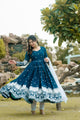 NEVY BLUE PREMIUM*READYMADE ANARKALI SUIT SET :-6018