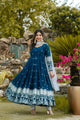 NEVY BLUE PREMIUM*READYMADE ANARKALI SUIT SET :-6018