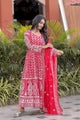 RED COLOUER PREMIUM READYMADE ANARKALI SUIT SET:-3016