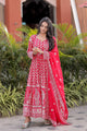 RED COLOUER PREMIUM READYMADE ANARKALI SUIT SET:-3016