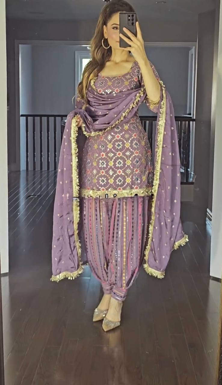 party wear patiyala dress Ready to Wear Indian Pakistani Sewn Salwar Kameez Punjabi Designer Patiyala  Dress ( Green, L - 42 )