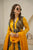 YELLOW  ORGANZA SUIT SET:-6007