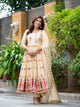 New Sparkling Multi Color Heavy Embroidery Anarkali Suit Set