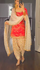 Orange Colored Party Wear Patiyala Suit:-ND5008