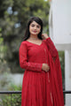 MAROON READYMADE ANARKALI SUIT :-6009