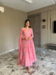 KAJAL"S Malti Colored EMBROIDERED GEORGETTE ANARKALI SUIT SET PINK -1160