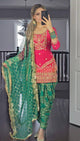 New Designer Party Wear Look Top ,Dhoti Salwar and Dupatta  -1173