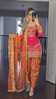 New Designer Party Wear Look Top ,Dhoti Salwar and Dupatta  -1173