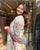 Peach Anarkali Suit Set you've Described Seems To Be A Party Wear outfit made from Maslin fabric with digital prints Georgette Duptta.(3-Pair)G-24.