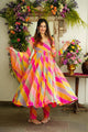 MULTICOLOR ORGANZA ANARKALI SUIT SET SD 1157